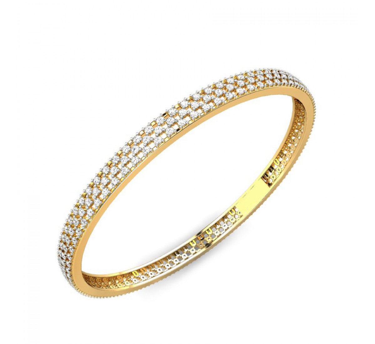 Pinnacle Seam Gold Bangles