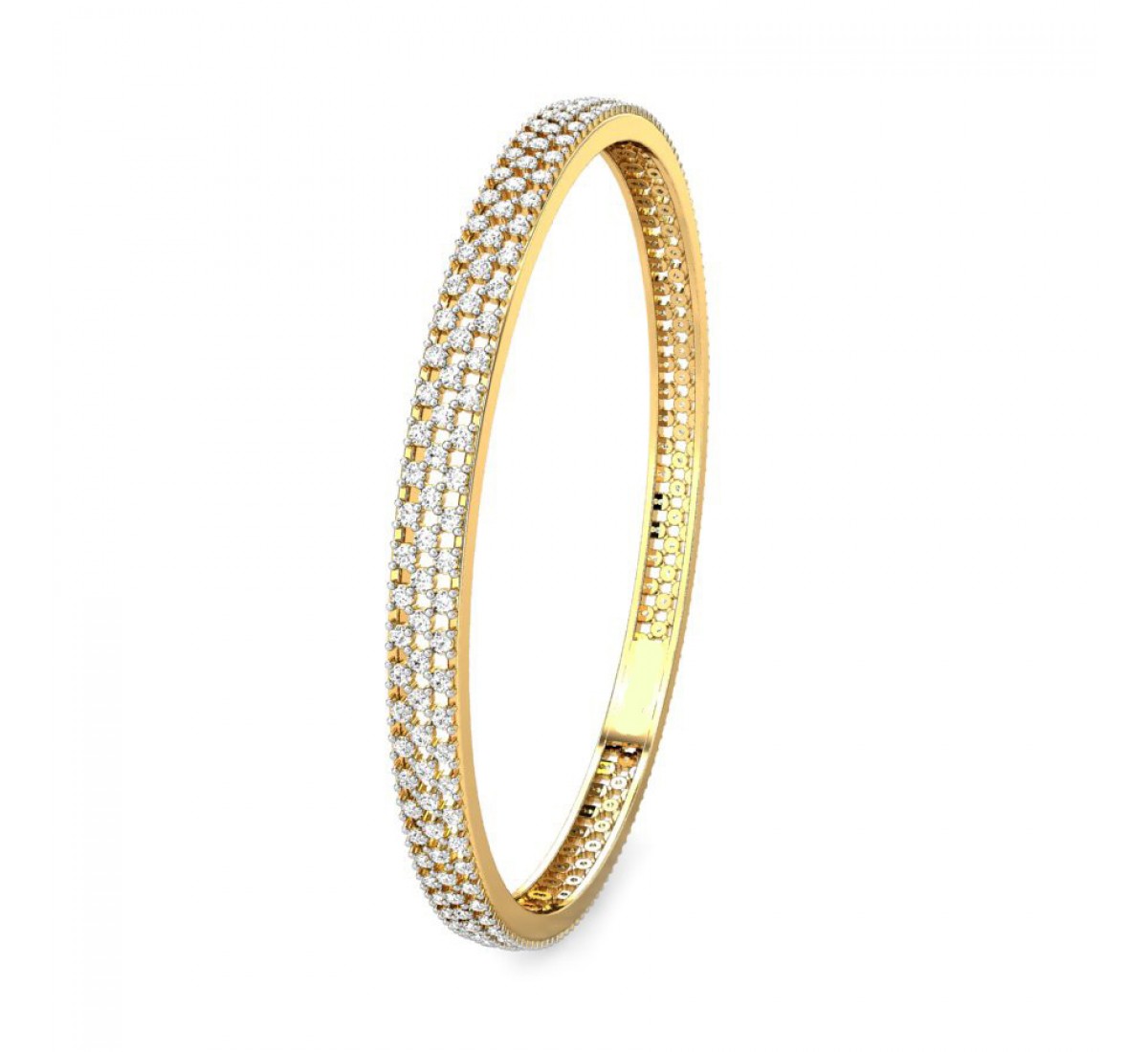 Pinnacle Seam Gold Bangles