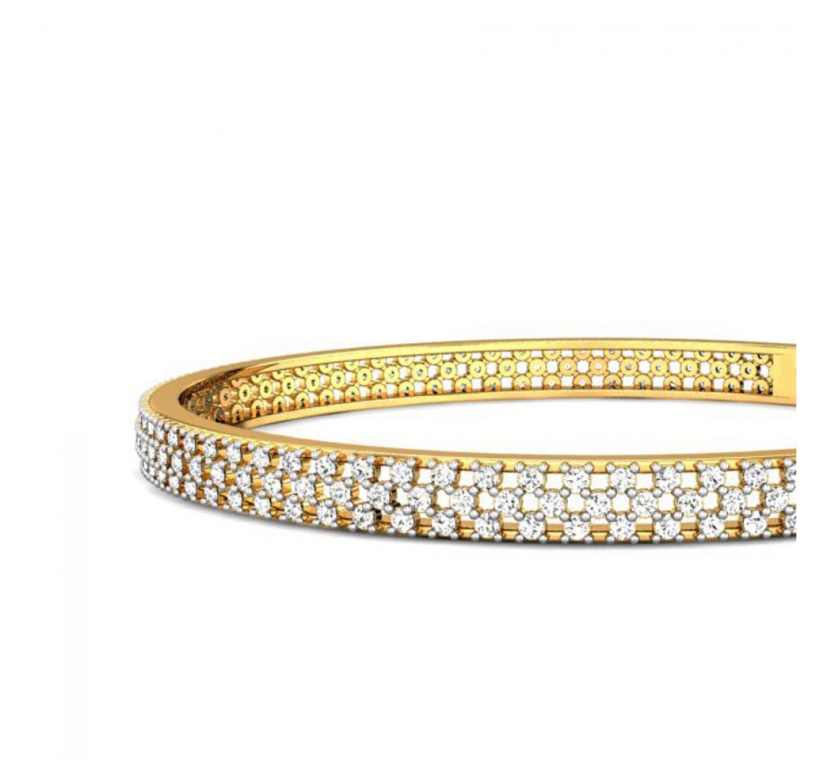 Pinnacle Seam Gold Bangles