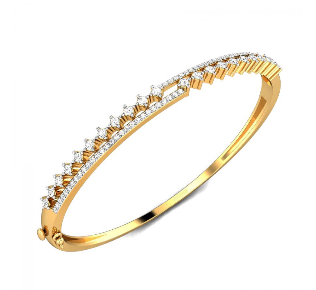 Elation Overlap Gold Bangles