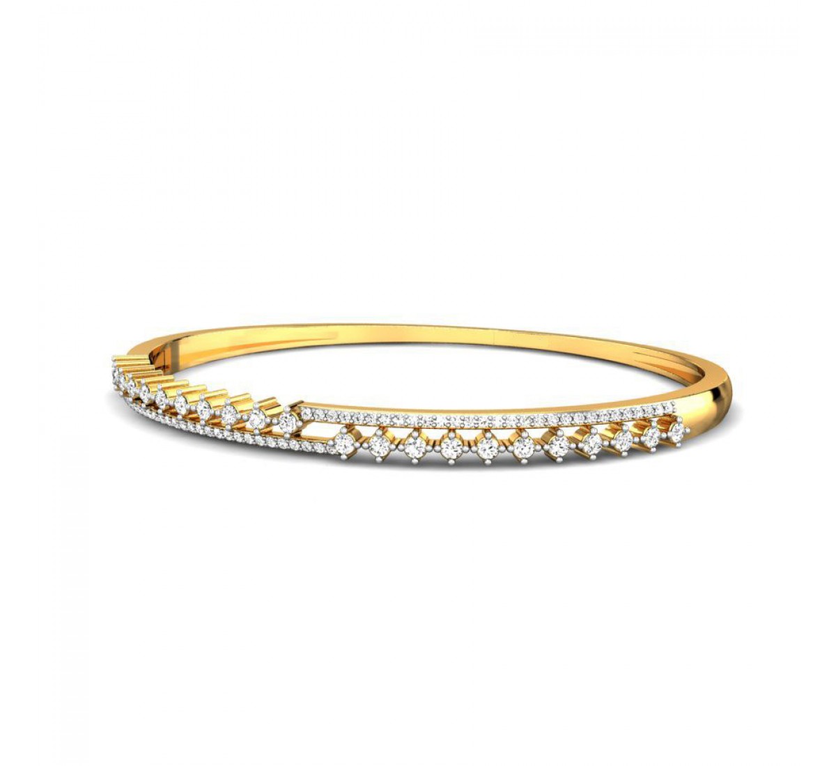 Elation Overlap Gold Bangles