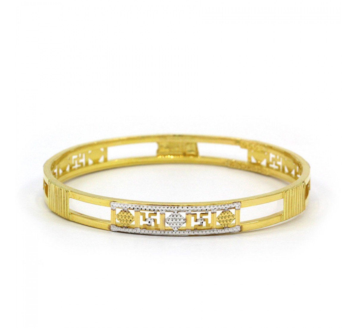 Edgy Hypnotic Gold Bangles