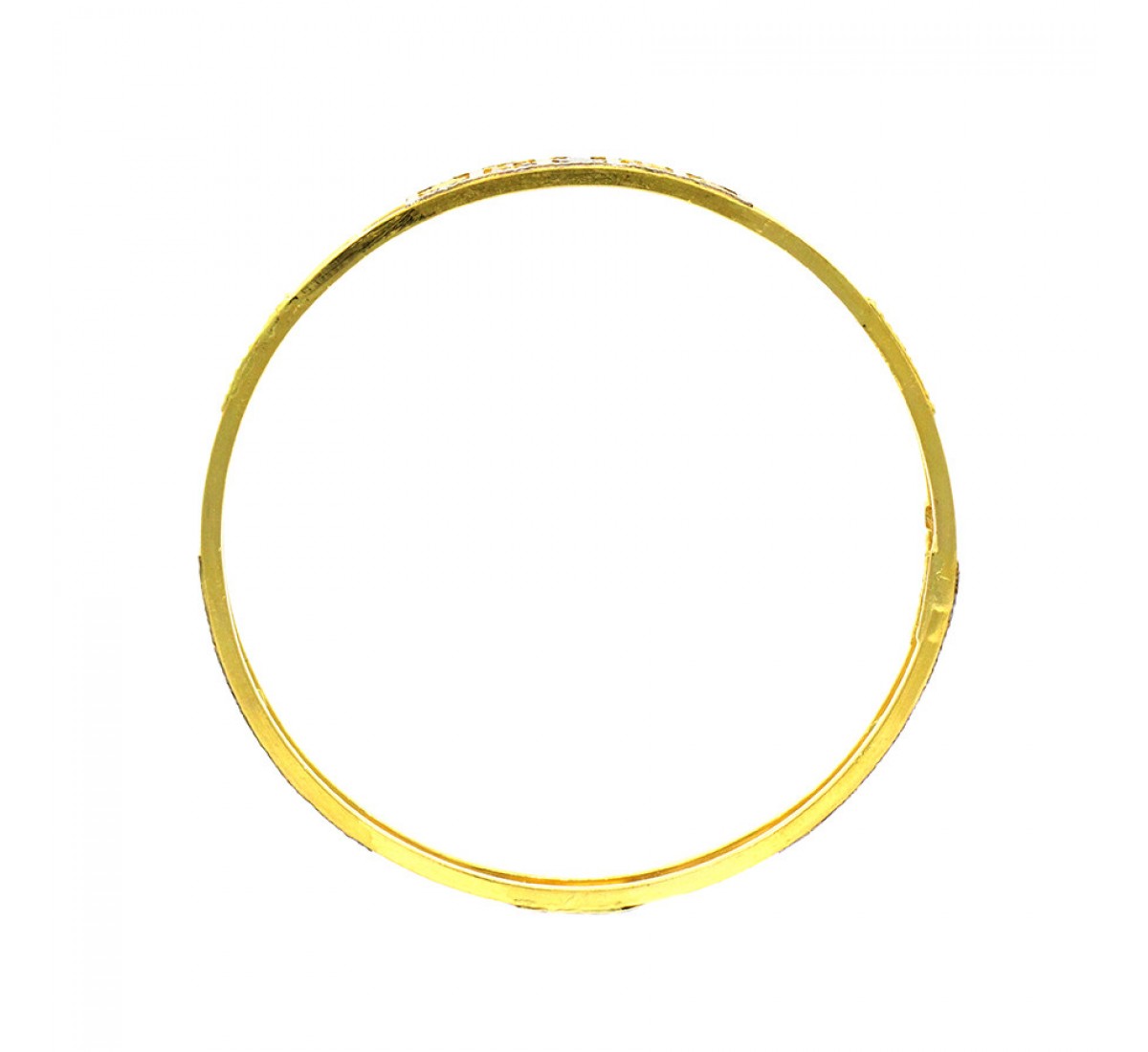 Edgy Hypnotic Gold Bangles