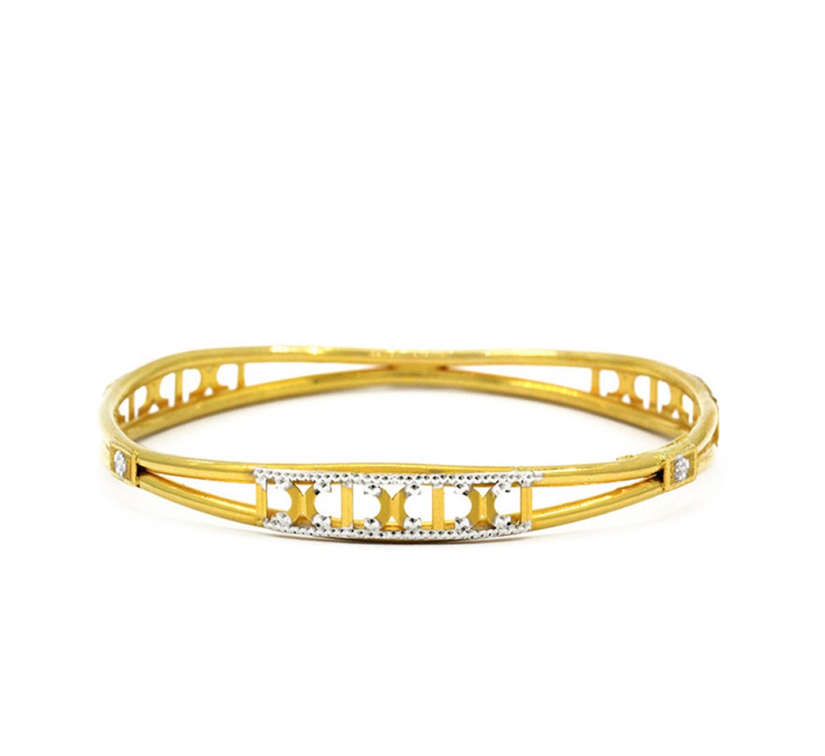 Eshani Cylindrical Gold Bangles