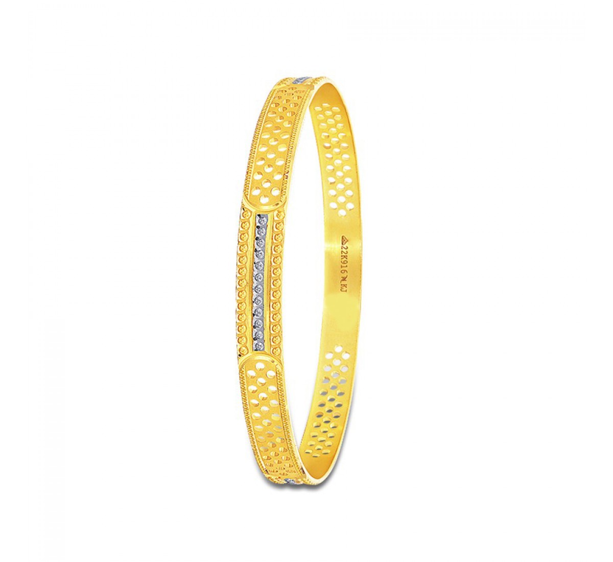 Stylised Jasmin Gold Bangles