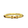 Gardenia Notch Gold Bangles