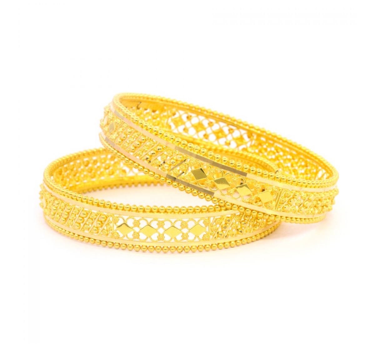 Accentuated Gold Bangles