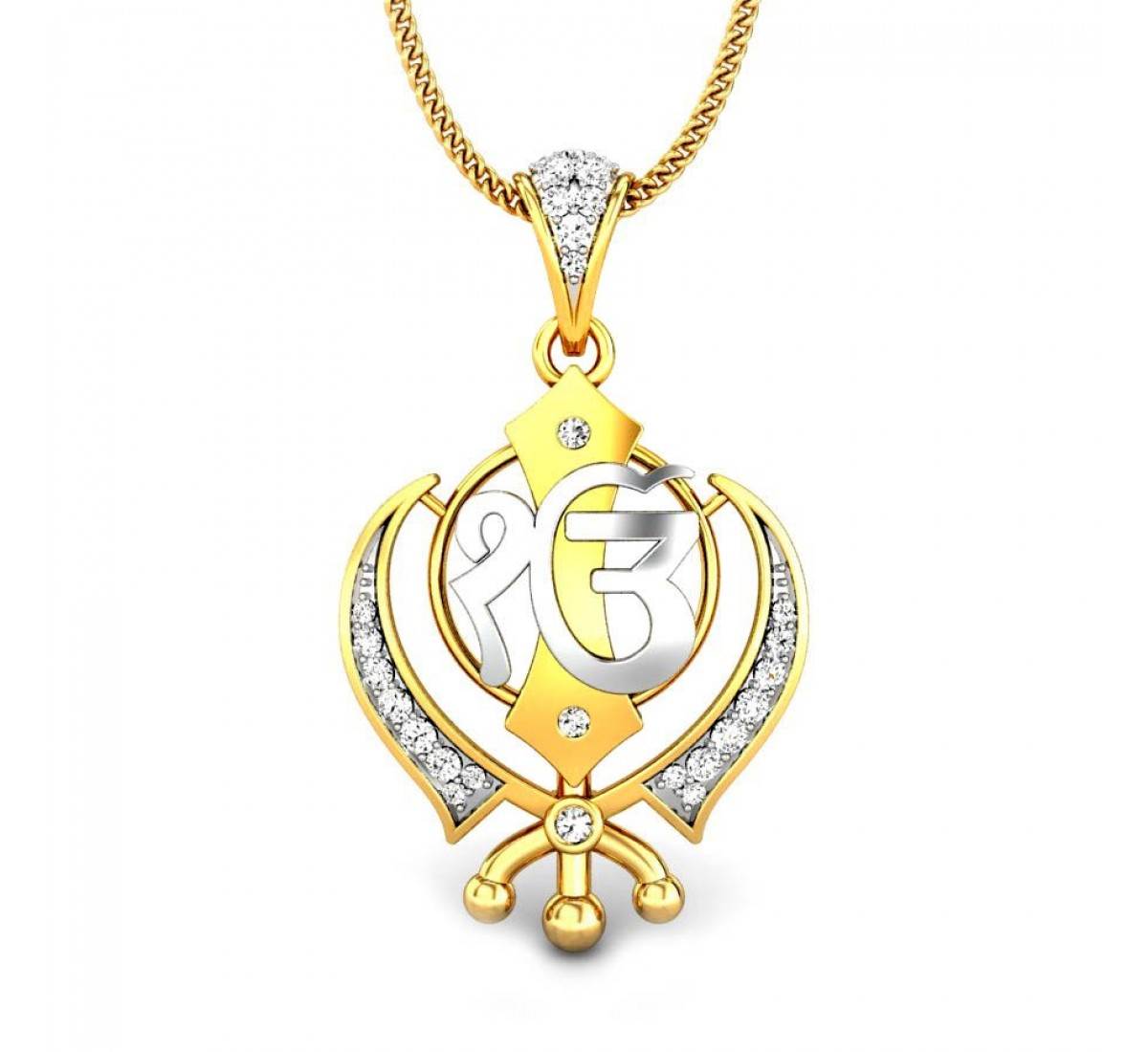 Diamond Khalsa Insignia Pendant