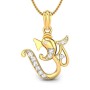 Vshvamukh Om Ganpati Diamond Pendant