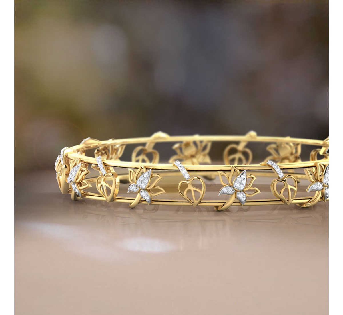 Bootes Carved Diamond Bangles