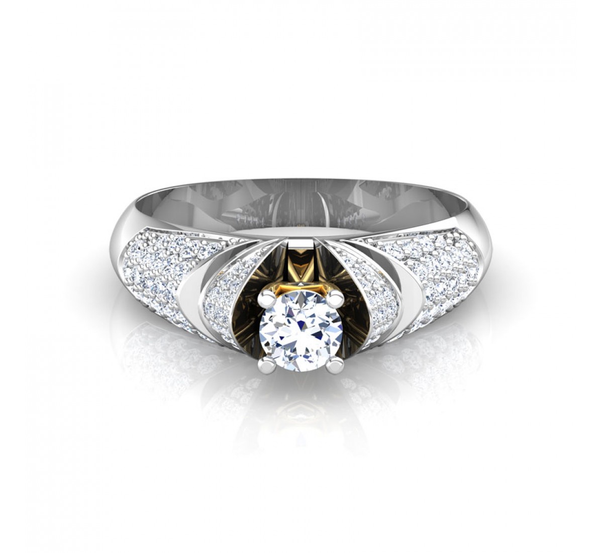 Nishk Lyra Solitaire Diamond Ring