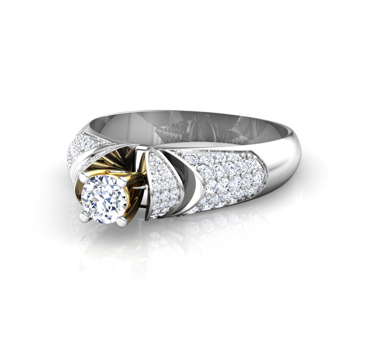 Nishk Lyra Solitaire Diamond Ring