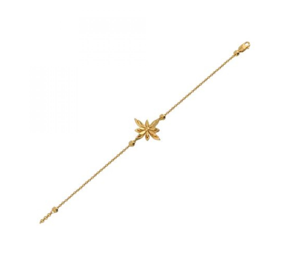 Seam Crossover Gold Bracelet