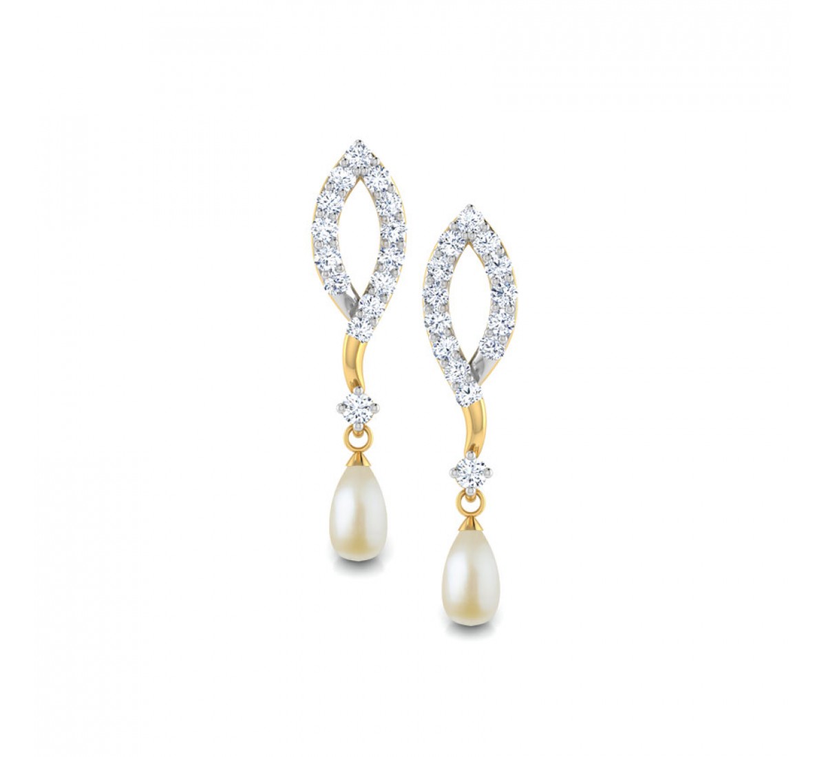 Carnival Pearl Diamond Earrings