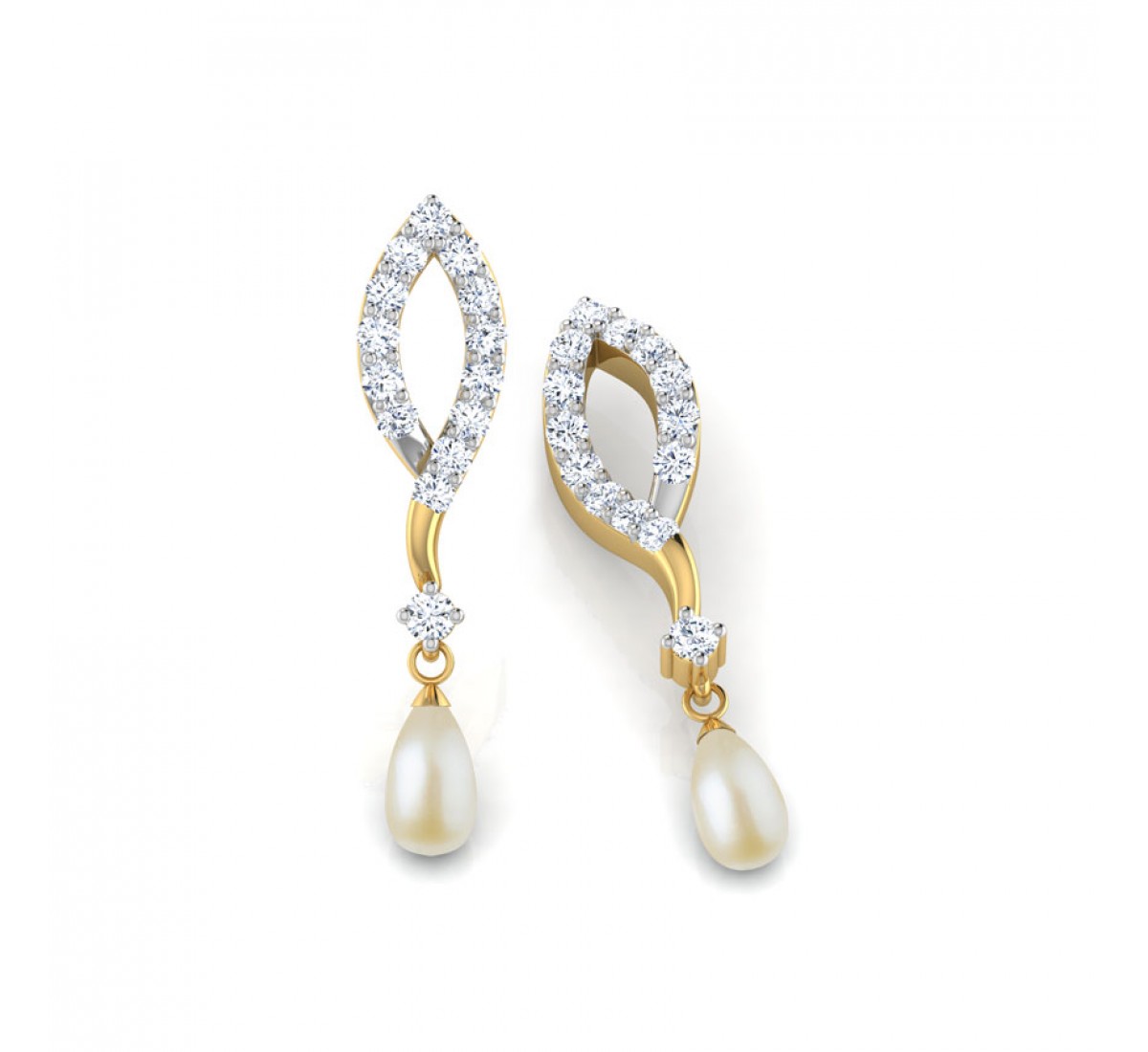 Carnival Pearl Diamond Earrings