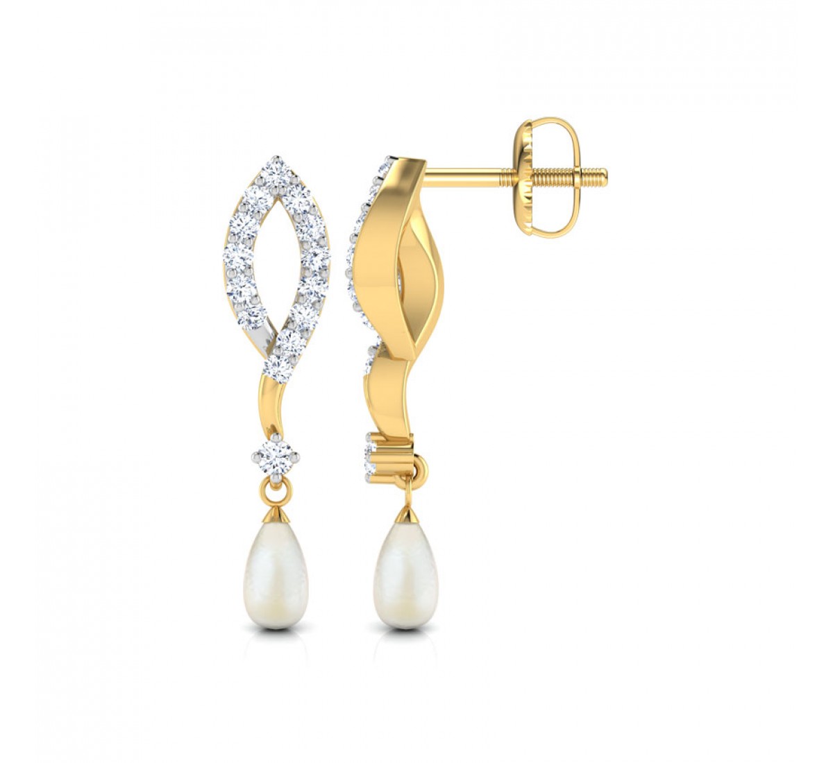 Carnival Pearl Diamond Earrings