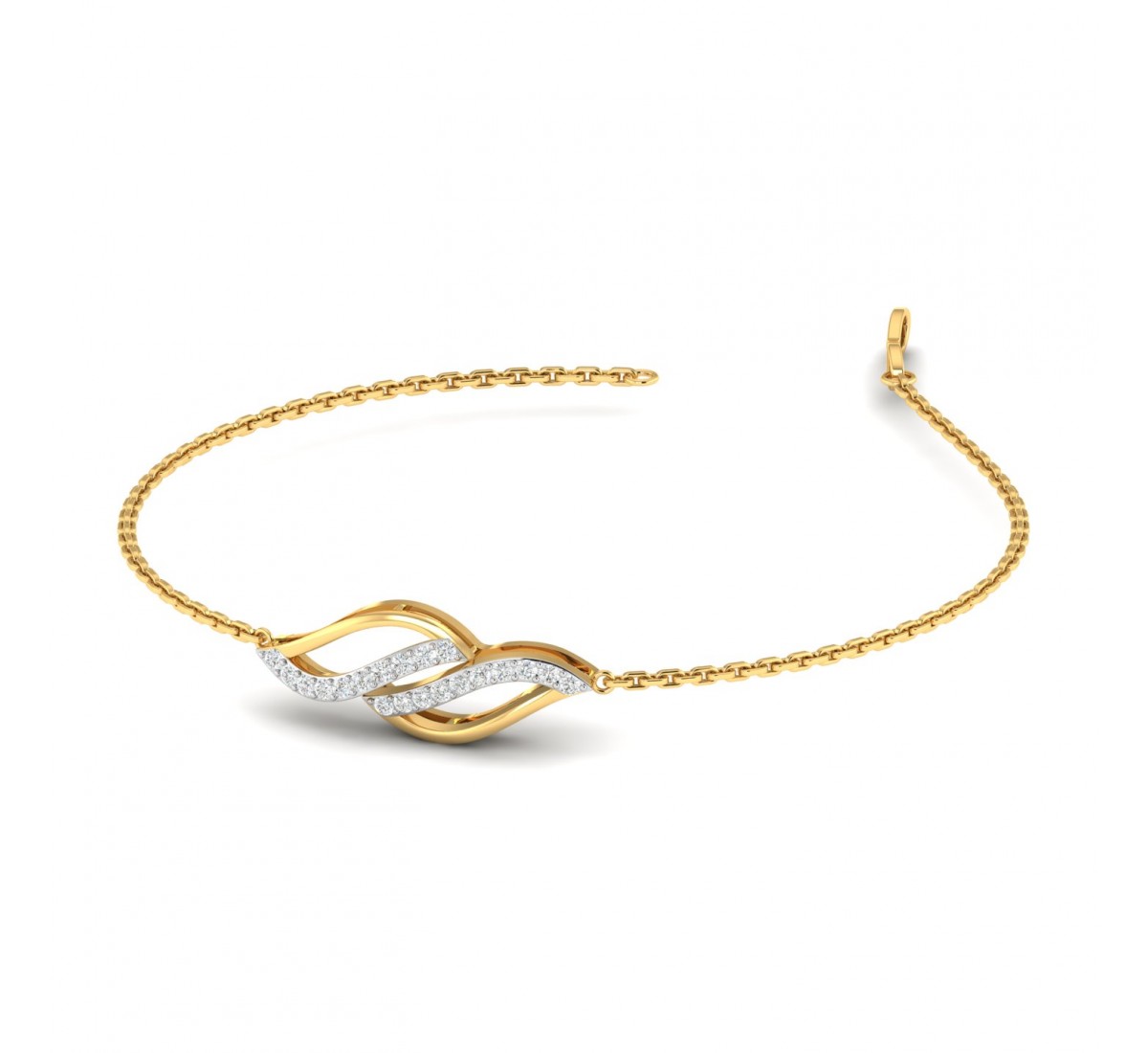 Folded Isabel Diamond Bracelet