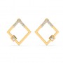 Gold Square Earrings