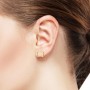 Gold Zircon Studded Circle Earrings