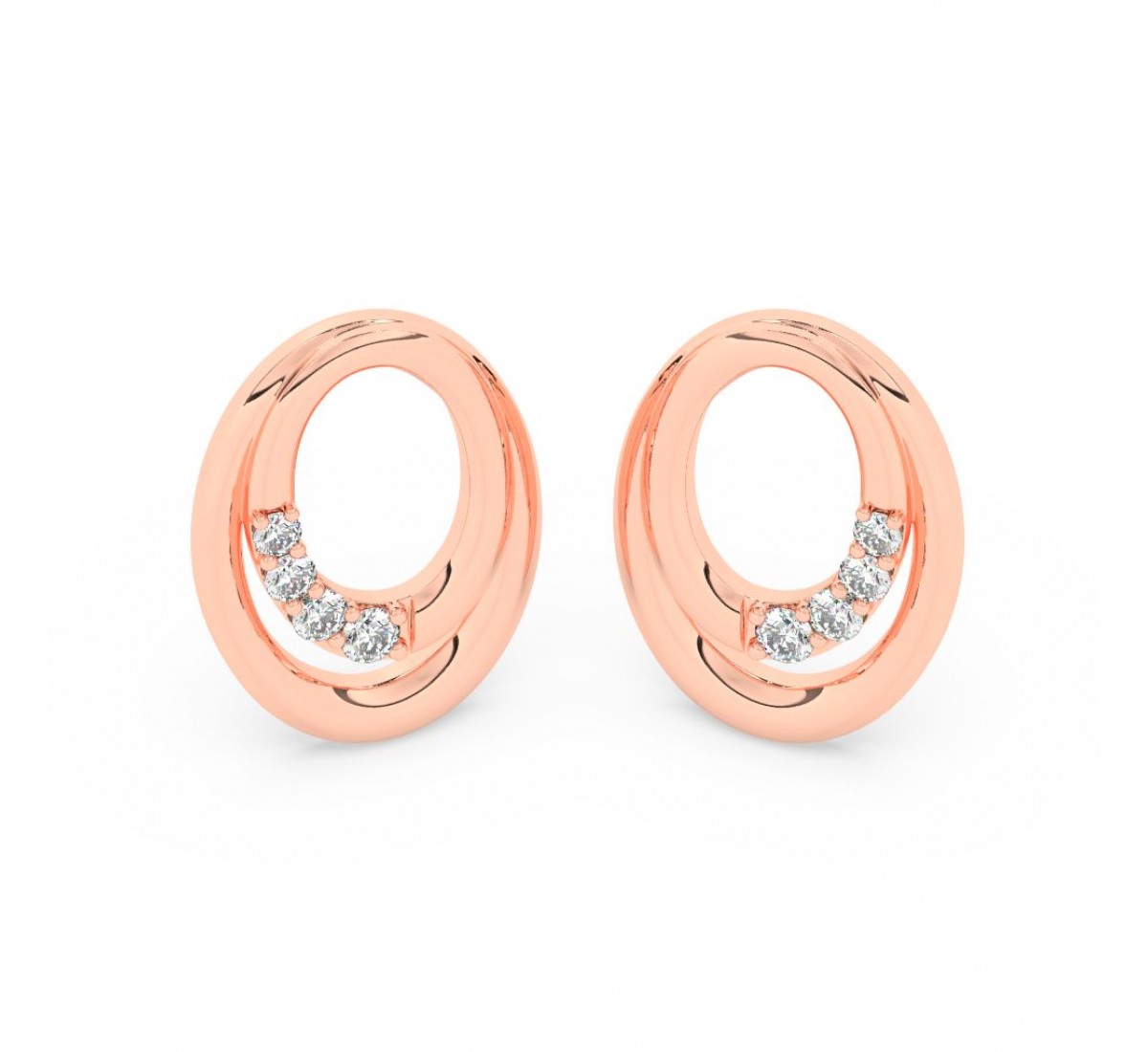 Rose Gold Nova Earrings