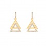 Gold Triangular Drop Earrings