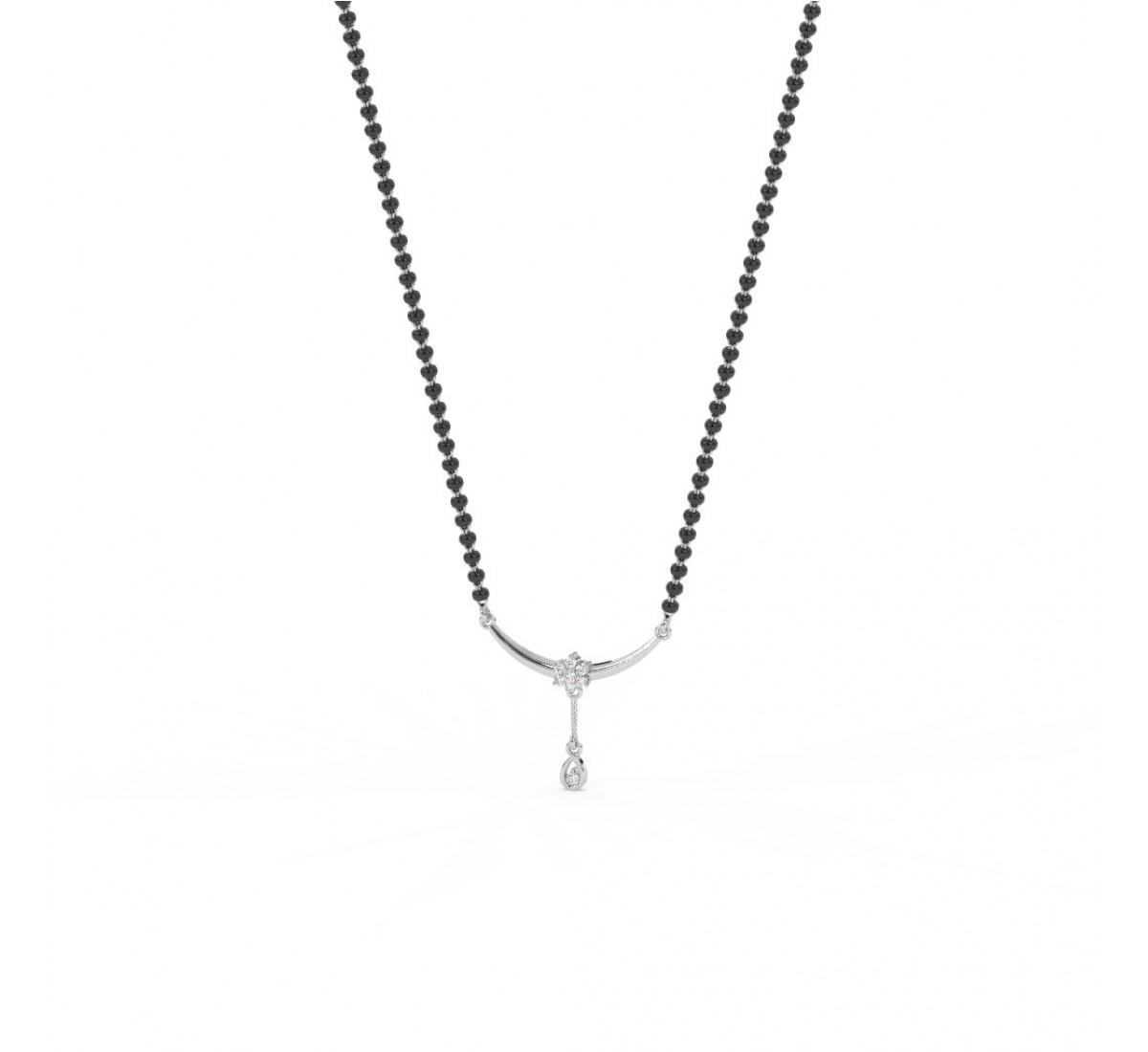 Silver Curve Love Mangalsutra