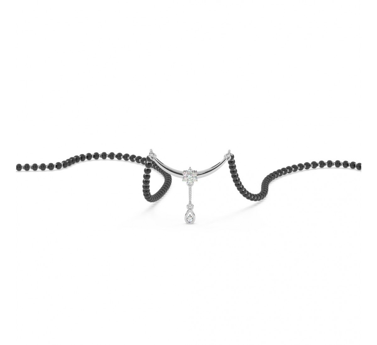 Silver Curve Love Mangalsutra