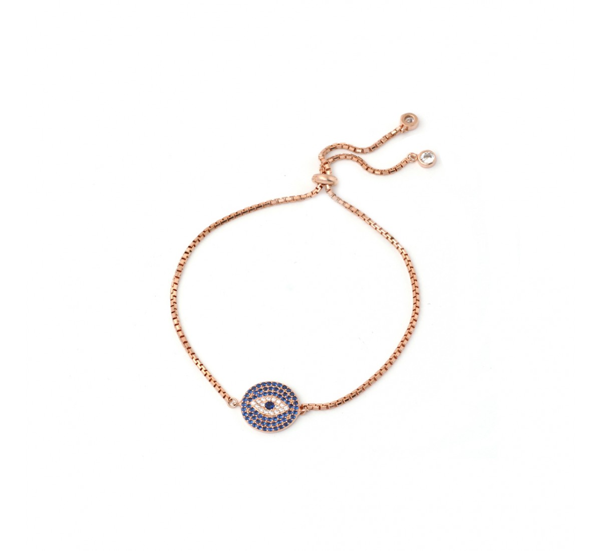 Rose Gold Evil Eye Bracelet