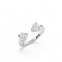 Silver Zircon Heart Ring