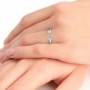 Silver Zircon Heart Ring