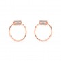 Rose Gold Chevron Earrings