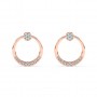 Rose Gold Emila Zircon Studded Earrings