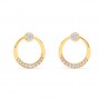 Gold Emila Zircon Studded Earrings