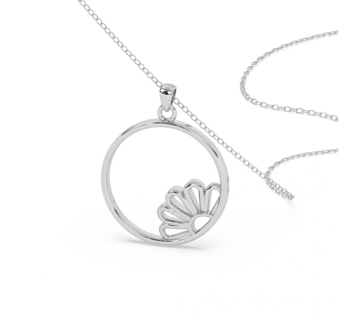 Silver Floral Bloom Pendent