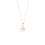 Rose Gold Butterfly Pendant With Link Chain