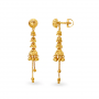 Shimmering Drop Gold Earrings