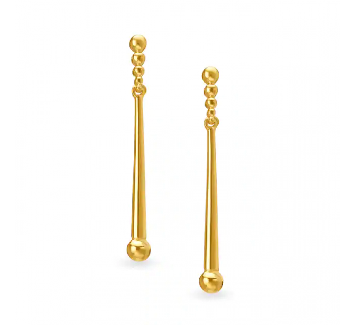 Abstract Drop Gold Earrings