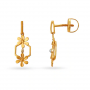 Alluring Floral Gold Earrings