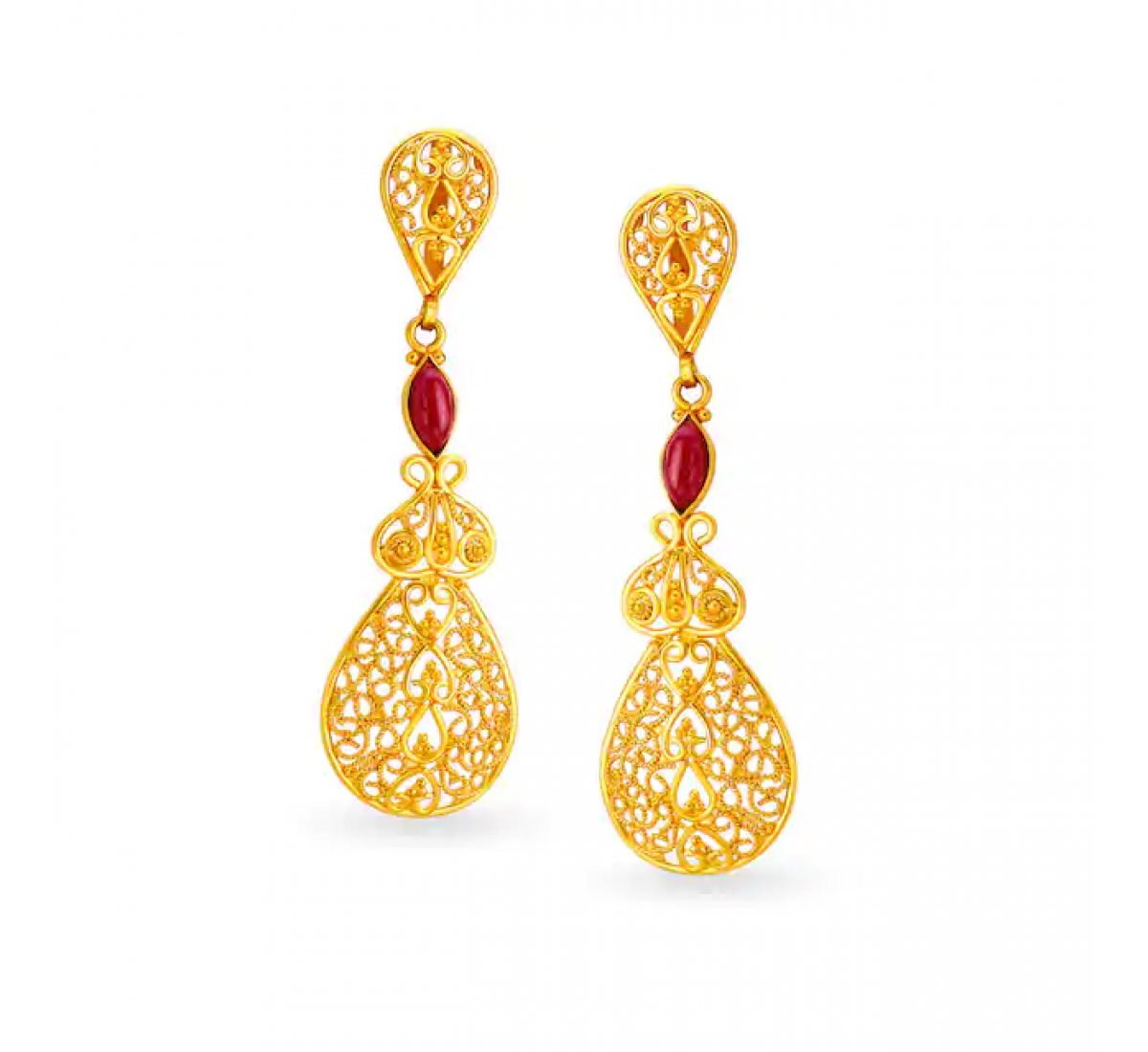 Aavya Drop Gold Earrings