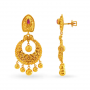 Baroque Drop Gold Earrings