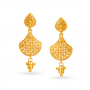 Bedazzling Drop Gold Earrings