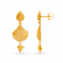 Bedazzling Drop Gold Earrings