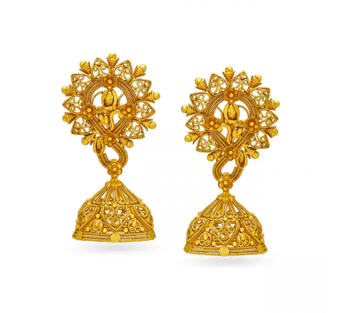 Himani Gold Jhumka Earrings