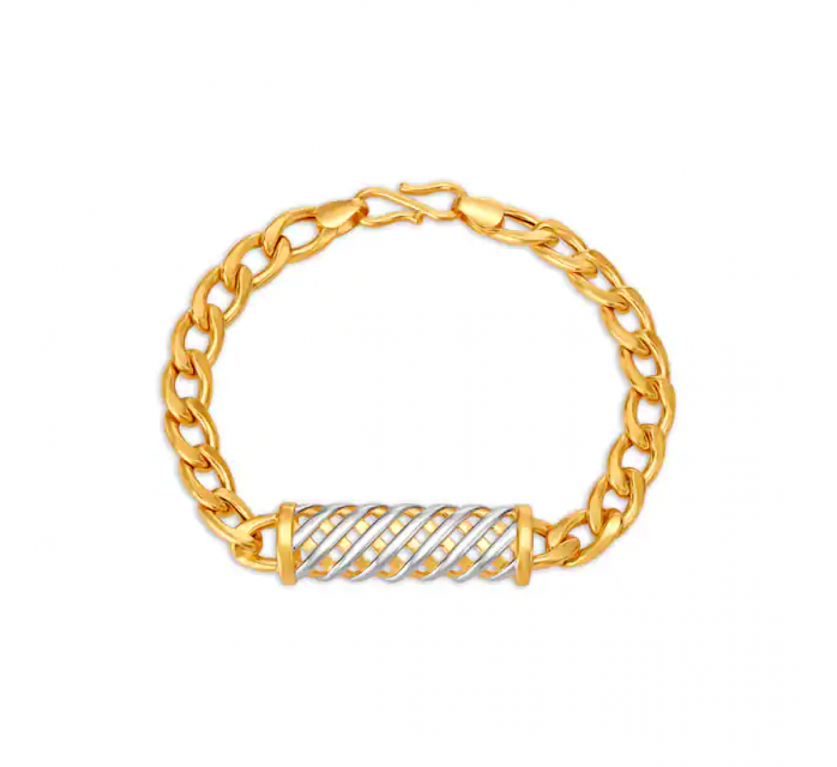 Semi Spiral Gold Bracelet