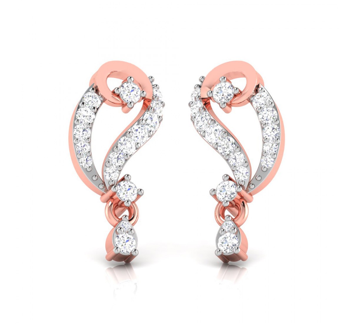 Jeus Gold Diamond Earrings