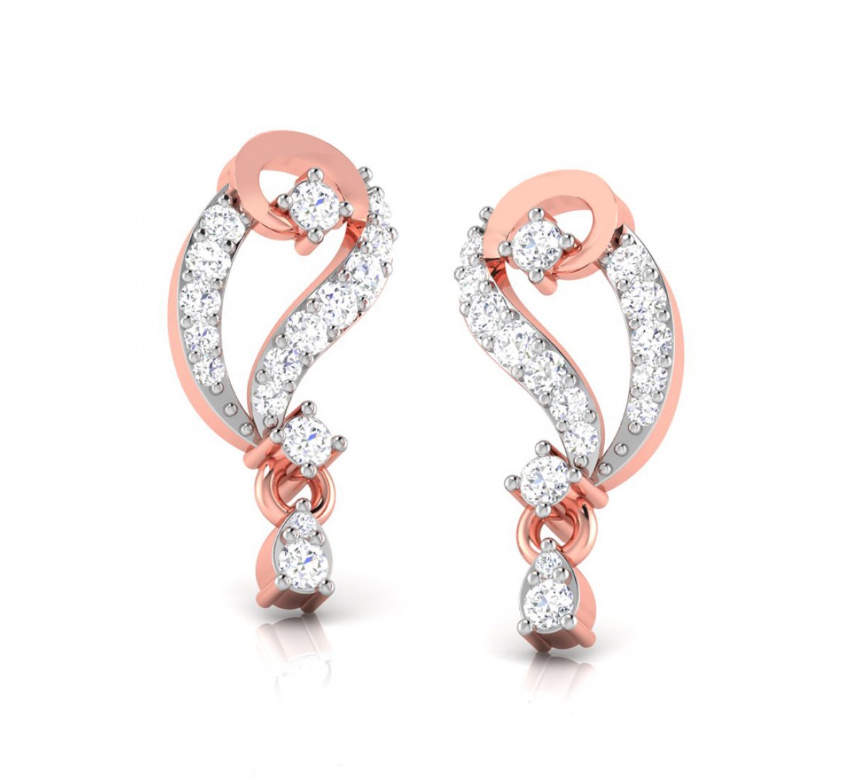 Jeus Gold Diamond Earrings