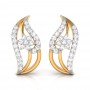 Falling Crest Diamond Earrings