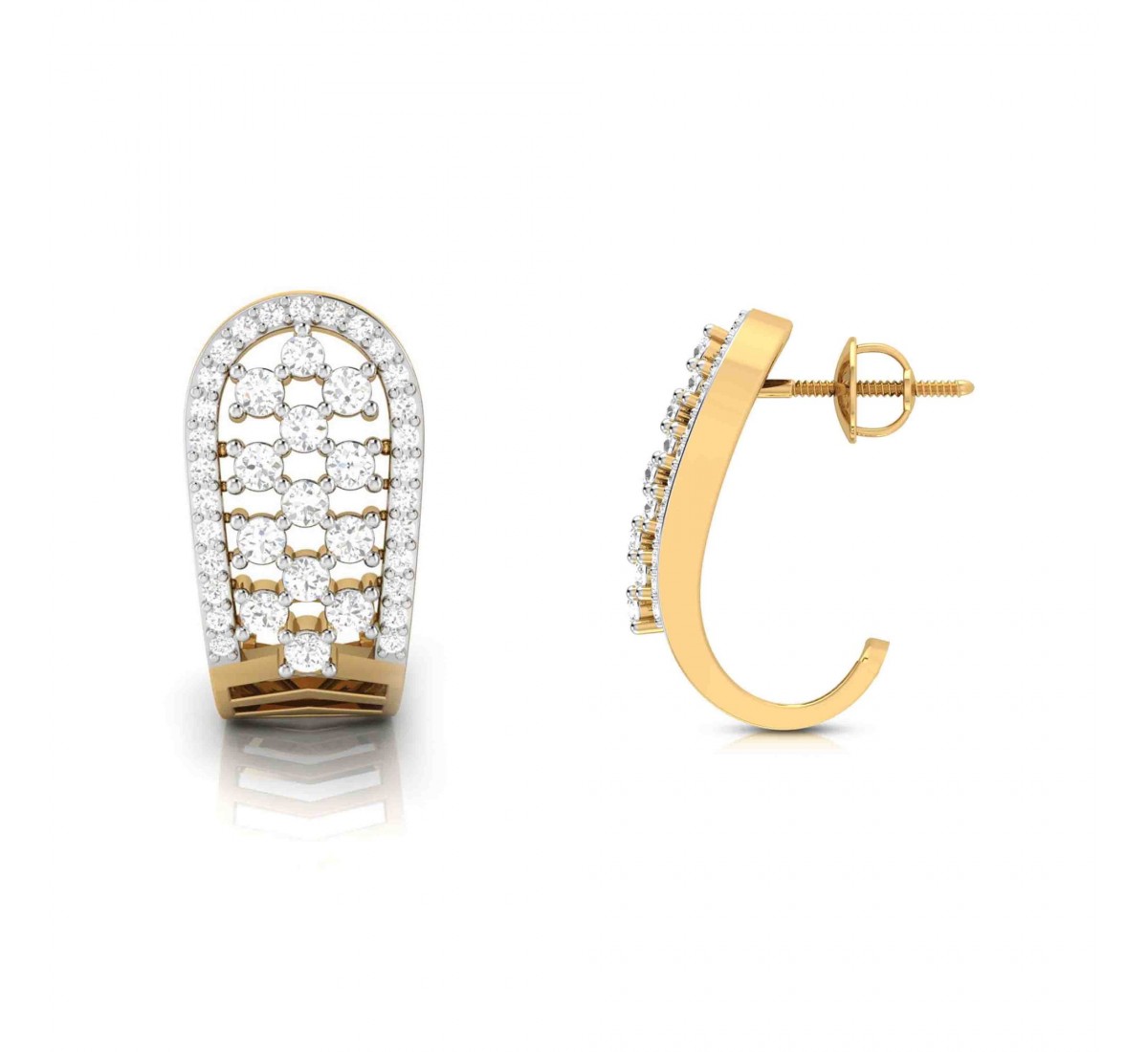 Diamond Pave Claw Hoops