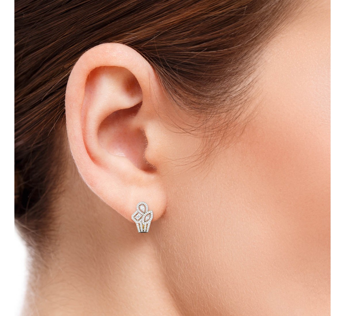 Pyramie Aroha Diamond Hoops