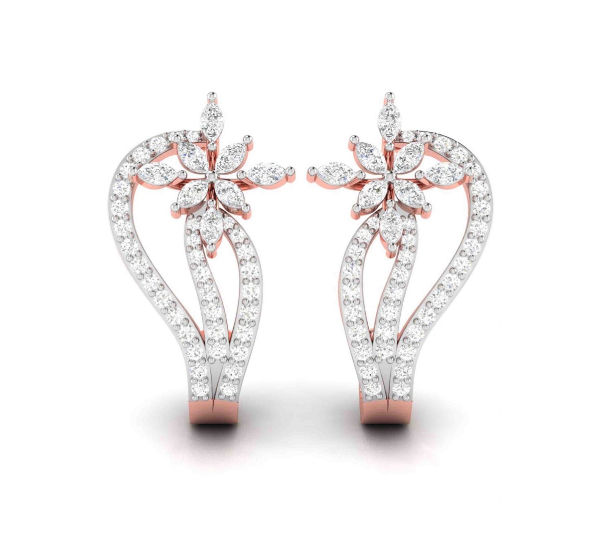 Octavia Snow Diamond Hoops